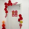 Decoração de Quarto de Casamento, Casa Nova de Casamento, Porta do Homem e da Mulher, Adesivos com Palavras Felizes, Atmosfera do Quarto, Conjunto Completo de Latte Art para Casamento