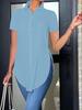 2024 AliExpress desejo Amazon explosões moda verão simples gola POLO camisa feminina camisa feminina
