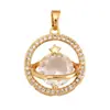 K93 Accesorios para Joyería DIY Estilo Europeo y Americano Color Luna Estrella Polar Arcoíris Zircón Colgante