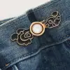 Hebilla de Cintura en Forma de Corazón Hebilla de Nudo Chino Par Hebilla de Metal Sin Costura Sin Clavo Botón Herramienta Reductora de Cintura para Jeans
