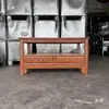Mesa de centro grande em treliça de abacaxi de madeira maciça para apartamento pequeno mesa de centro retangular mesa de canto jacarandá todo jacarandá dourado mesa lateral de sofá
