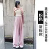 Pantalones de verano finos para mujer de seda de hielo, pierna ancha, cintura alta, fluidos, holgados, corte recto, casual, texturizados, aptos para petite, suaves y esponjosos