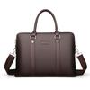 Bolsa Masculina Transfronteiriça Bolsa de Ombro para Comutação de Negócios Bolsa de Mão Masculina Bolsa para Computador Pasta Horizontal com Zíper Duplo Bolsa Transversal