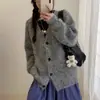 26 Nuevo Cardigan de Punto Holgado con Estilo Retro Perezoso de Temperamento Suave para Otoño