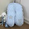 Mochila de Orelha com Bolinhas Estilo Coreano de Alto Valor Estético com Acabamento em Renda, Leve e Versátil, Mochila Escolar de Grande Capacidade para Meninas