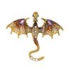 Broche de Dragón de Esmalte Colorido Retro Popular Transfronterizo Europeo y Americano para Mujeres y Hombres, Pin Accesorio para Traje, Collar