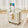 Maleta de viaje pequeña recargable, caja de embarque para mujer, equipaje ligero, equipaje gratis, caja de contraseña de 18 pulgadas