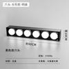 Sala de estar minimalista sin iluminación principal luces cuadradas de caja luces de cubo luces de rejilla LED focos de techo downlights abiertos