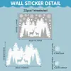 Decoración de Ventana de Vidrio con Atmósfera de Festival Pegatina de Ventana Silueta Blanca Reno Navideño Copo de Nieve Pegatina Electrostática PVC