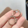 Hebilla de oreja de apatita natural de alta calidad, tamaño de la piedra principal de apatita de alta calidad: Plata de ley 925 chapada en oro blanco 3*3 mm