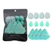 Esponja de Maquillaje Triángulo Flock Air Cushion Esponja de Dedo Mini Huevo de Belleza Herramienta de Maquillaje Bolsa de 12 Piezas