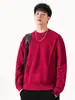 Ropa para Hombre Fengshe / Sudadera Pesada 360g, Estilo Americano Otoño/Invierno Tendencia Diseño Estructurado, Top de Manga Larga con Parche Rayado para Hombre
