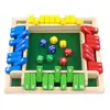 Jogo de Cartas Flip Digital de Madeira de Quatro Lados para Adultos e Crianças, Brinquedo para Alívio de Estresse para Bares KTV, Entretenimento de Festa e Jogos de Bebida