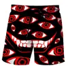 Comercio Electrónico Transfronterizo Suministro Pantalones Cortos para Hombre Patrón de Ojos Impresión 3D Pantalones de Playa de Verano Pantalones Casuales Dropshipping