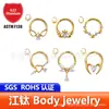 Pingente de liga de titânio F136 Brincos de argola para nariz Joias para piercing corporal de liga de titânio G23 Atacado de Piercings para Nariz
