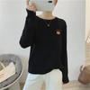Camisa básica holgada, adelgazante y cálida para mujer, estilo coreano, combinable con todo