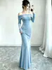 2026 Nuevo Otoño-Invierno Transfronterizo Vestido Largo Ajustado Dorado de Terciopelo con Hombros Descubiertos para Mujer Elegante