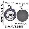 Parches bordados de lindo gato y perro de dibujos animados, parches redondos de animales, accesorios hechos a mano para bolsos, colgantes para llaves