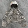 Sudadera con Capucha Estampado de Leopardo Retro y2k Transfronteriza Europea y Americana Estilo Harajuku para Pareja Sudadera Pulóver Hip Hop con Cremallera