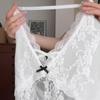 Estilo Desejo Puro Outono Inverno Renda no Pescoço Alça Fina Vestido Base Interno de Renda Feminino Sexy Moda Peça Chave da Moda