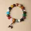 Pulseira de Bodhi de Dezoito Sementes Novo Estilo de Hangzhou Lingyin, Pulseira Genuína de 8 Sementes para Homens e Mulheres, Ornamento de Mão de Dezoito Sementes de Putuo