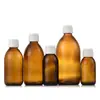 Botella de Vidrio para Líquidos Orales, Botella de Vidrio Marrón Opaca a la Luz, Botella Sellada para Líquidos de Jarabe con Tapa de Aluminio, Botella para Muestreo de Laboratorio