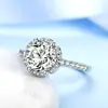 Anel de Diamante Sintético para Pedido, Moissanita de Imitação, Anel de Zircônia 5A Moderno e Simples para Mulheres, Anel de Casamento Estilo Coreano