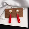 Brincos Pendentes de Pérola Novo Estilo, Simples e Modernos, Estilo de Luxo Leve, Brincos Elegantes e Estilosos com um Design Único