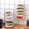 Rack de preparação de cozinha portátil de cinco camadas sem furos, artefato de armazenamento de cozinha doméstica, prato de servir retrátil montado na parede
