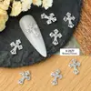 Acessórios de Nail Art Cruzados Estilo Crocs da Moda Punk Strass Liga Metálica Popular de Comércio Exterior Joias