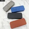 Estuche Cuadrado Grande para Gafas con Esquinas Redondeadas, Piel, Estuche para Gafas con Placa de Acero Hierro Resistente a la Presión, Adecuado para Gafas de Prescripción y Gafas de Sol
