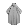 Camisa verde aguacate de manga corta para hombre y mujer, camisa de verano simple, estilo Hong Kong, color liso de moda, versátil, versión coreana, verano, talla grande