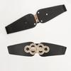 Novo cinto elástico feminino vintage fivela torcida Tribunal cintura larga selo com saia casaco cinto decorativo fabricantes