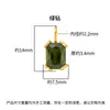 Prata de Lei S925 Zircônio Colorido Geométrico Quadrado DIY Material para Pulseira de Pérolas Acessórios de Joalheria Acessórios Colar Pingente