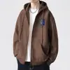 Moletom com estampa estilo chinês para homens, jaqueta cardigã da moda para o outono, blusa masculina de tricô waffle, blusão regular para outono e inverno