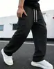 Amazon Sitio Independiente Transfronterizo Ropa de Trabajo para Hombre Primavera y Otoño Bolsillos Múltiples Color Sólido Pierna Recta Pantalones Deportivos Casuales