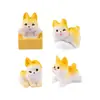 Muñeca Corgi linda y regordeta, perfecta para decoraciones DIY de casas de muñecas, accesorios de caja sorpresa y adornos para paisajes en miniatura