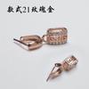 Fivela Pingente Banhada a Ouro Prata 925 Fivela com Diamante Jade Fivela Esmeralda Cristal Âmbar Cabeça de Fivela Pingente Acessórios para Joias DIY