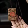 Marca Fu Madera de Azufaifo Golpeada por el Rayo DIY Colgante de Flor Espíritu de la Montaña para Coche Especificaciones del Fabricante 4x6x1 Decoración del Colgante