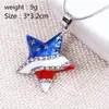 Joyería con temática del Día de la Independencia, Día Nacional Americano, collar de cadena y pendientes de Estrellas y Franjas, accesorios de estilo casual americano al por mayor