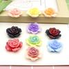 Diadema con horquilla para teléfono móvil, accesorios de resina de color arcoíris con degradado luminoso, tamaño grande y pequeño, con diseño de rosa de azúcar, para hacer tú mismo