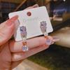 Pendientes Morados de Verano Elegantes y Exquisitos Flor de Cristal Pendientes Super Hada Amor Combinan con Todo Atmosféricos Personalizados Pendientes de Moda