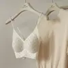 Sujetador Fino Sin Costuras Estilo Coreano de Lunares Dulce y Picante con Hermoso Diseño en la Espalda y Múltiples Estilos de Uso