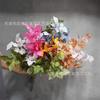 Flores e Folhas Artificiais de Casamento em Cores de Outono, Folhas de Pássaro Verdes, Decoração Suave para Salão de Casamento, Flores e Folhas Falsas, Materiais Florais e Acessórios Recomendados