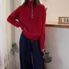 Estação Europeia Estilo Preguiçoso Gola Alta Manga Longa Pulôver Suéter Feminino 2026 Outono/Inverno Novo Estilo Moda Versátil Tricô