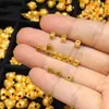 Shenzhen Shuibei Oro Puro 999 Perlas de Oro, Cuerda Trenzada de Lingote de Oro, Estilo Tradicional Cubo de Azúcar DIY Accesorios de Perlas Sueltas Venta al por Mayor