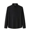 Camisa de algodão sem costura bordada 7A antibacteriana/40D/220G respirável e confortável roupa de trabalho camisa cultural business casual