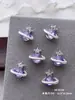 Accesorios de Arte para Uñas de Moño Nuevos y de Moda Diamante Morado Plateado Lujo Ligero Mariposa Corazón Oso 3D Accesorios para Uñas Portátiles