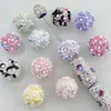 Industria Pesada Transfronteriza Flor de Cinco Pétalos Flor de Perla Bola de Flores Perlas con Agujero Recto Perlas Sueltas Cadena para Teléfono Móvil Llavero Accesorios