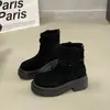 Botas de moda retro de cuero con hebilla, tacón grueso moderno, novedad 2026, venta al por mayor, otoño e invierno, botas de suela gruesa para mujer, botas estilo Martin
